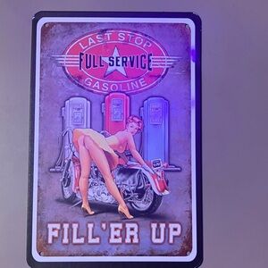 Vintage Style Gas Station Metal Sign